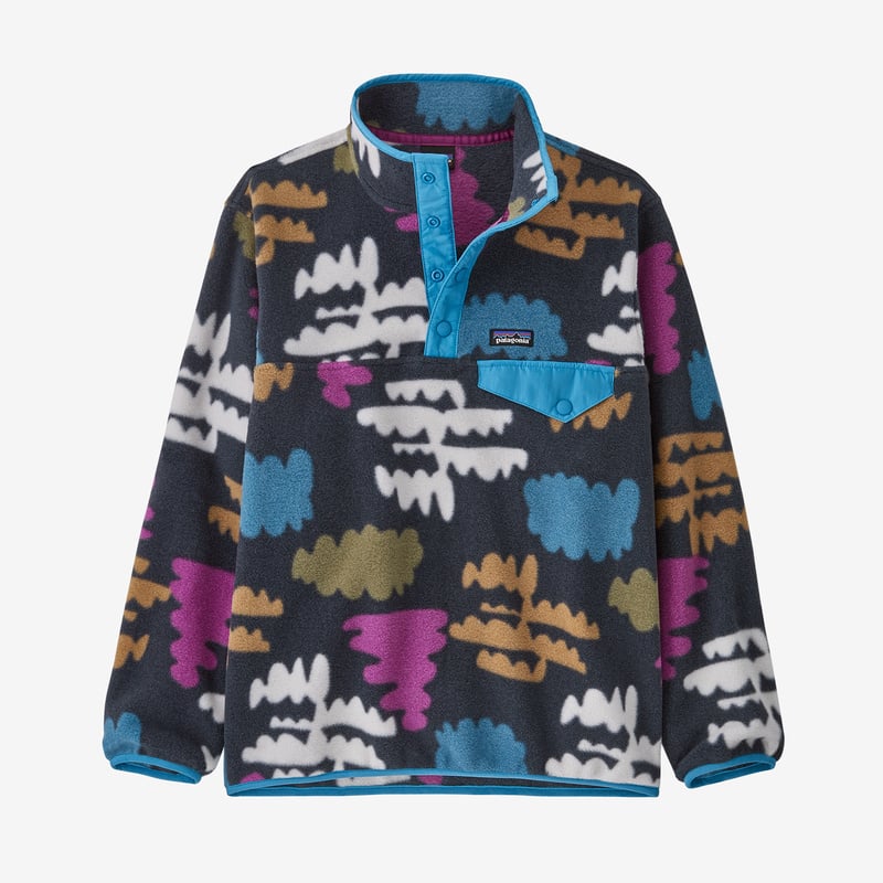Patagonia Kids' Lightweight Synchilla® Snap-T® Fleece Pullover - Fungiis: Pitch Blue