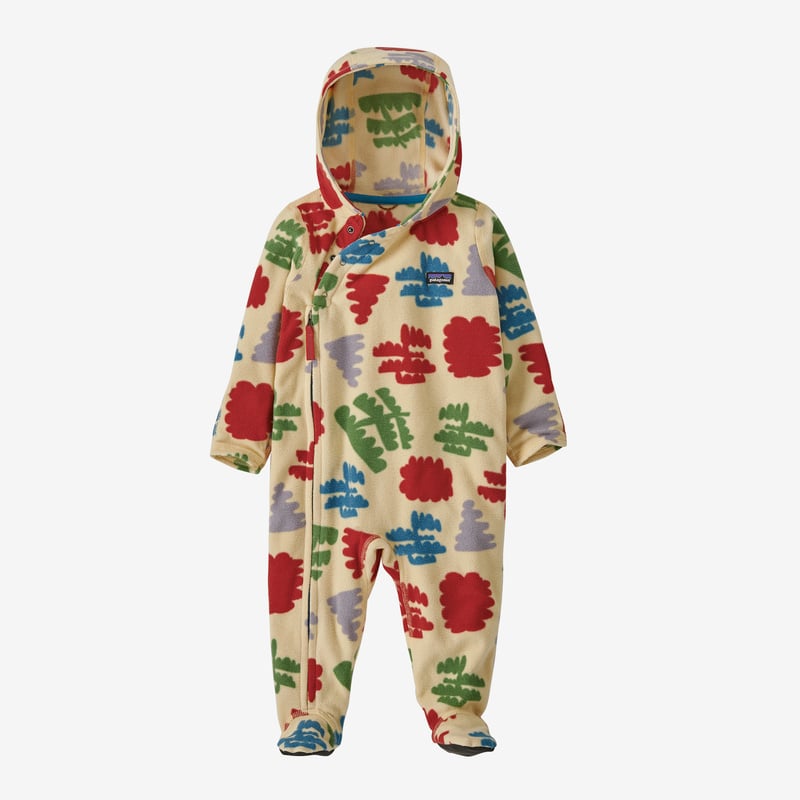 Patagonia Infant Micro D® Fleece Bunting - Joshua Geo: Oat White