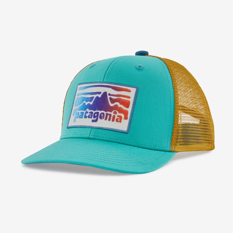 Patagonia Kids' Trucker Hat - Fitz Roy Rambler: Fresh Teal