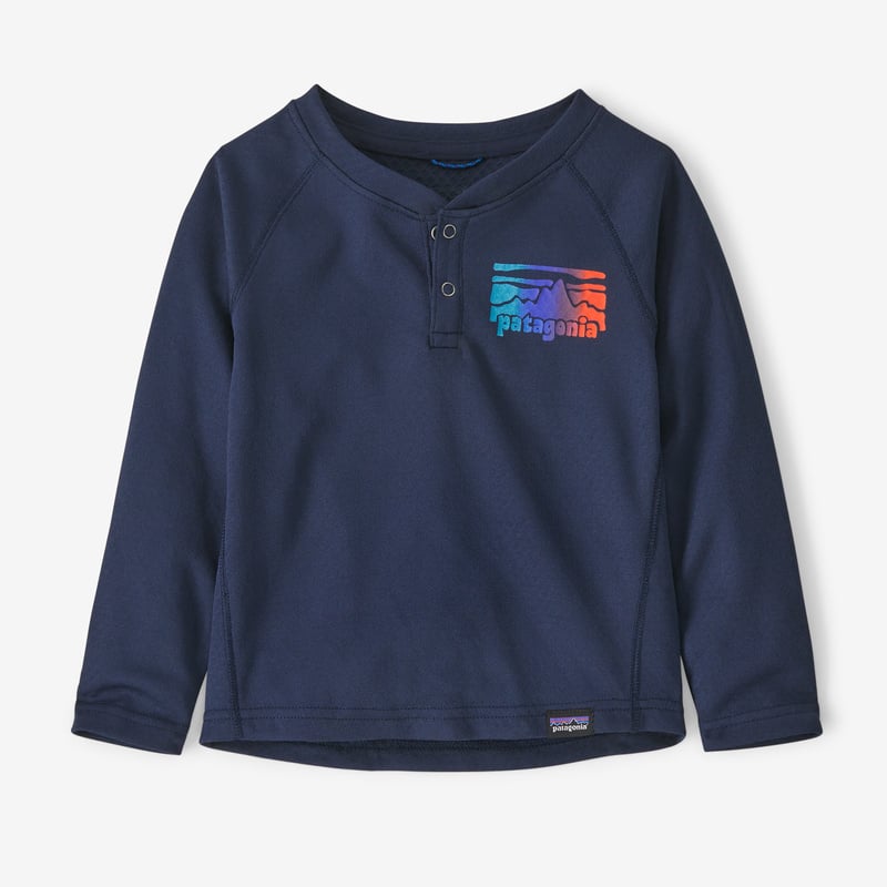 Patagonia Baby Capilene® Midweight Henley - Fitz Roy Rambler: New Navy