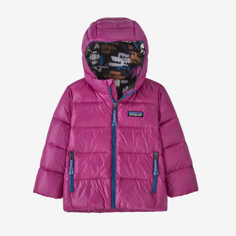 Patagonia Baby Hi-Loft Down Sweater Hoody - Amaranth Pink