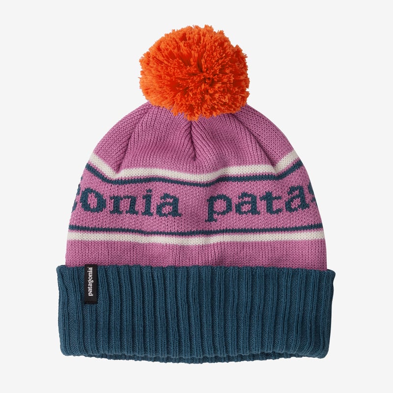 Patagonia Kids' Powder Town Beanie - Park Stripe Knit: Light Star Pink
