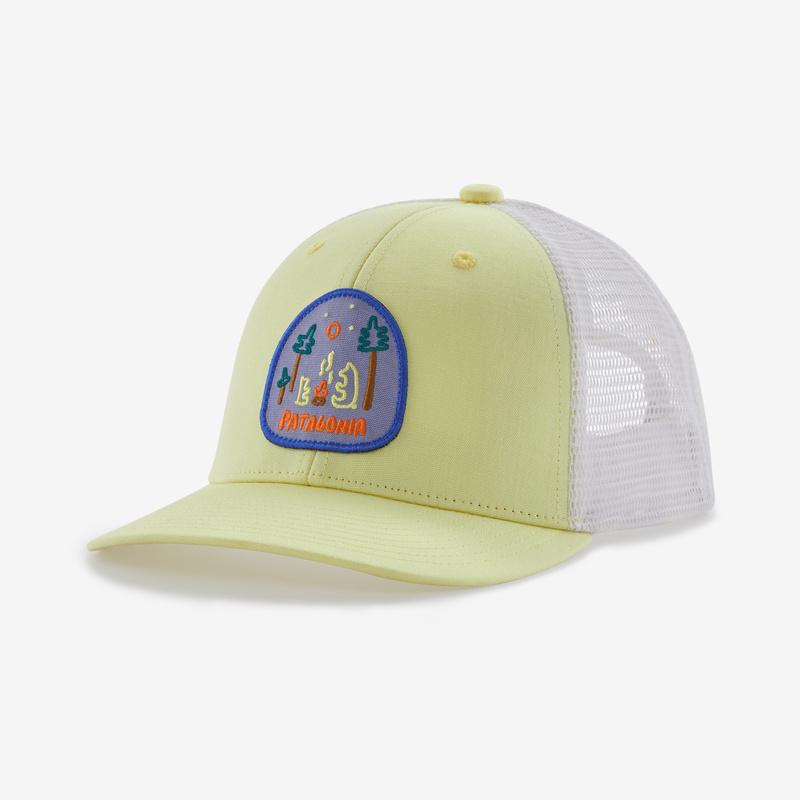 Patagonia Kids' Trucker Hat - Camp With Friends: Isla Yellow