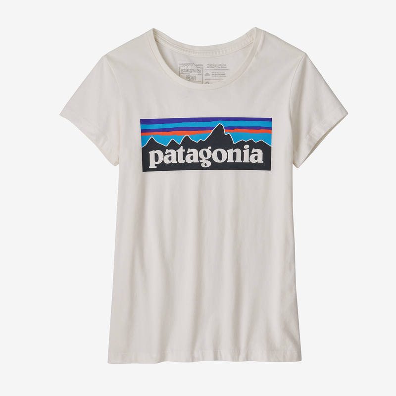 Patagonia Girls' Regenerative Organic Certified™ Cotton P-6 Logo T-Shirt - Birch White
