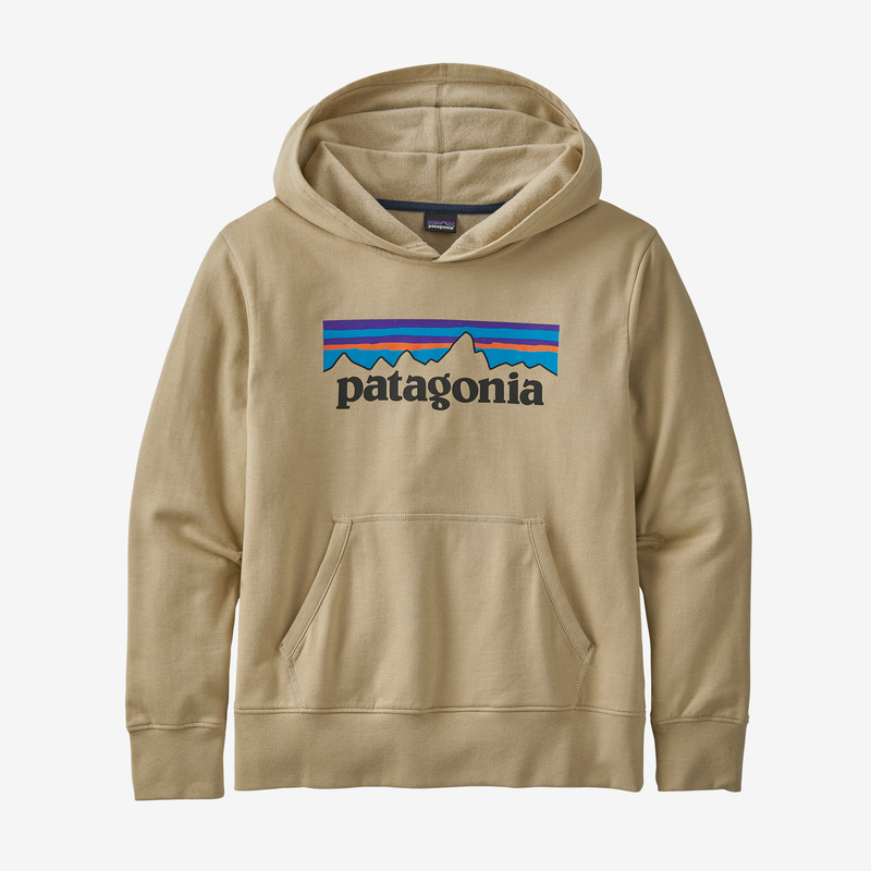 Patagonia Kids' Lightweight Graphic Hoody Sweatshirt - P-6 Logo: El Cap Khaki