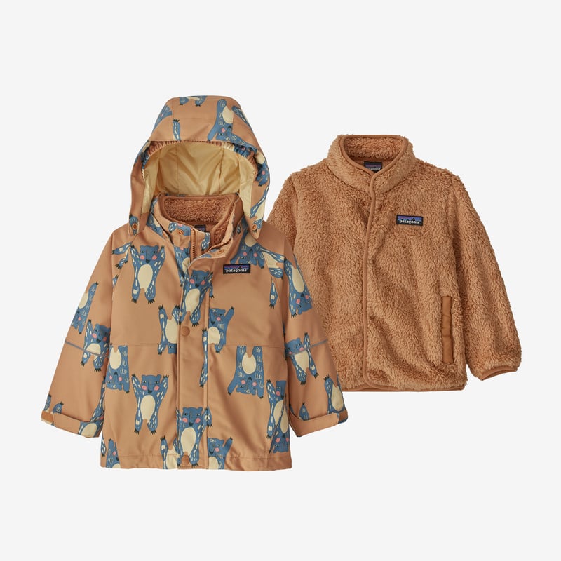 Patagonia Baby All Seasons 3-in-1 Jacket - Bear with Me: Dark Camel