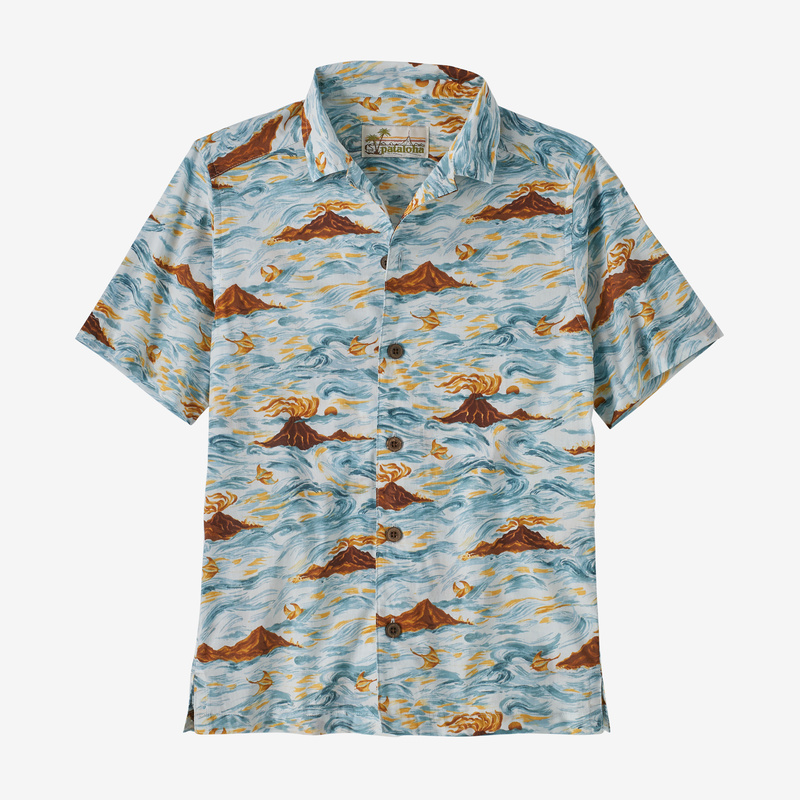 Patagonia Boys' Pataloha® Shirt - Island Currents: White