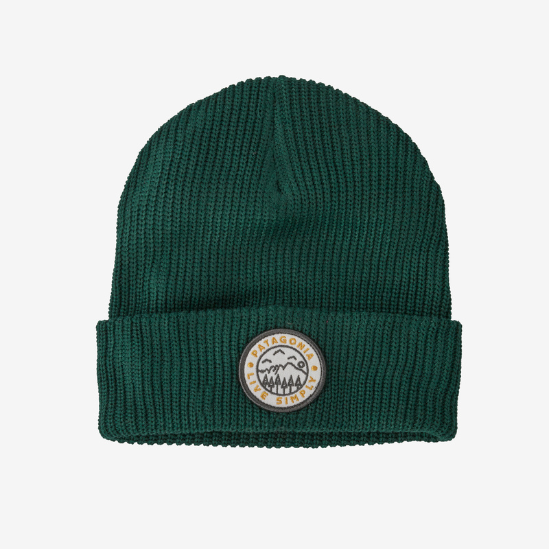 Patagonia Kids' Logo Beanie - Live Simply Crest: Pinyon Green