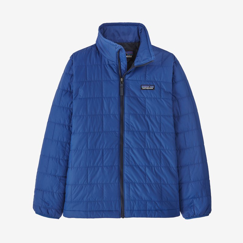 Patagonia Boys' Nano Puff® Jacket - Superior Blue w/New Navy