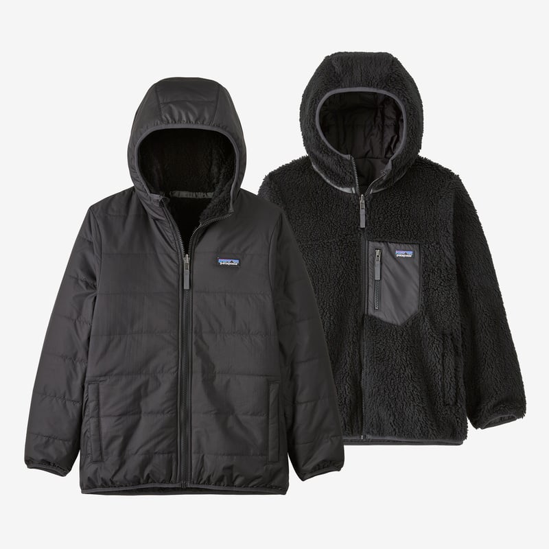 Patagonia Kids' Reversible Ready Freddy Hoody - Ink Black
