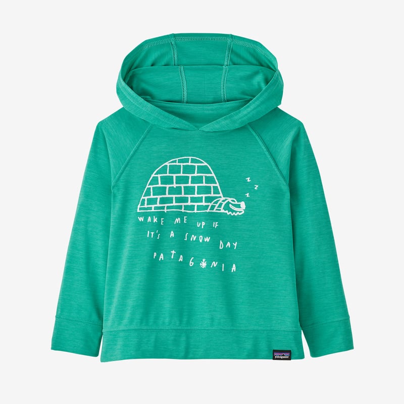 Patagonia Baby Capilene® Cool Daily Hoody - Snow Snooze: Fresh Teal X-Dye