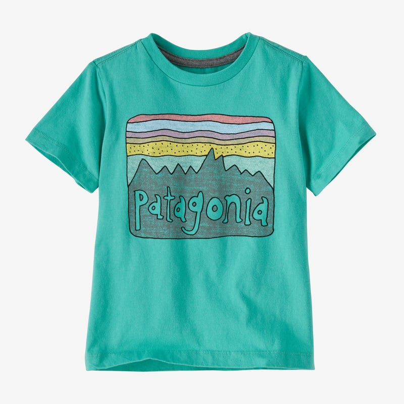 Patagonia Baby Regenerative Organic Certified™ Cotton Fitz Roy Skies T-Shirt - Fresh Teal