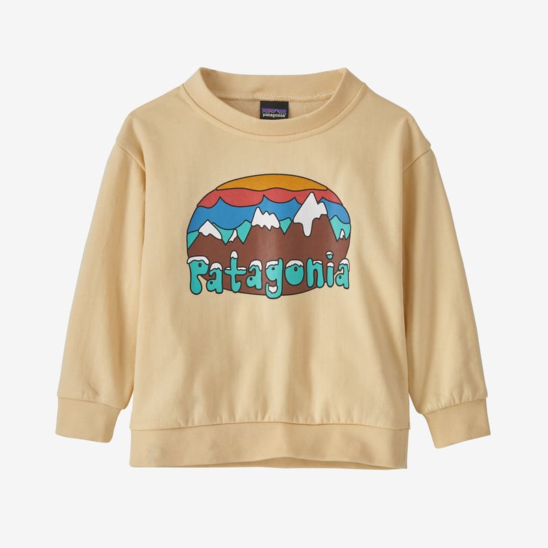 Patagonia Baby Lightweight Crew Sweatshirt - Fitz Roy Flurries: Oat White