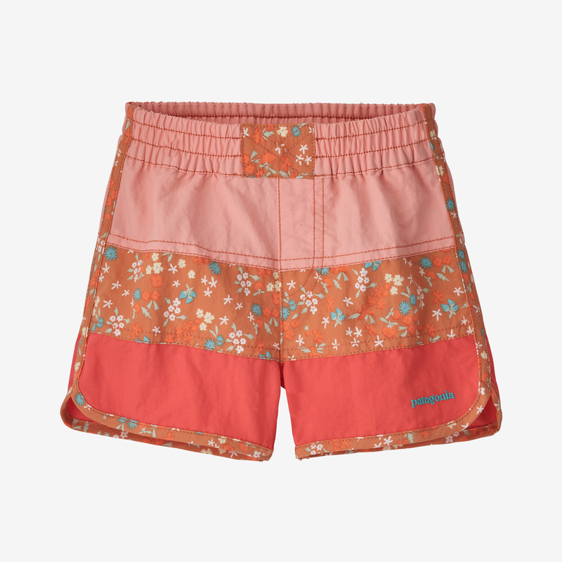 Patagonia Baby Boardshorts - Coral w/Flamingo Pink