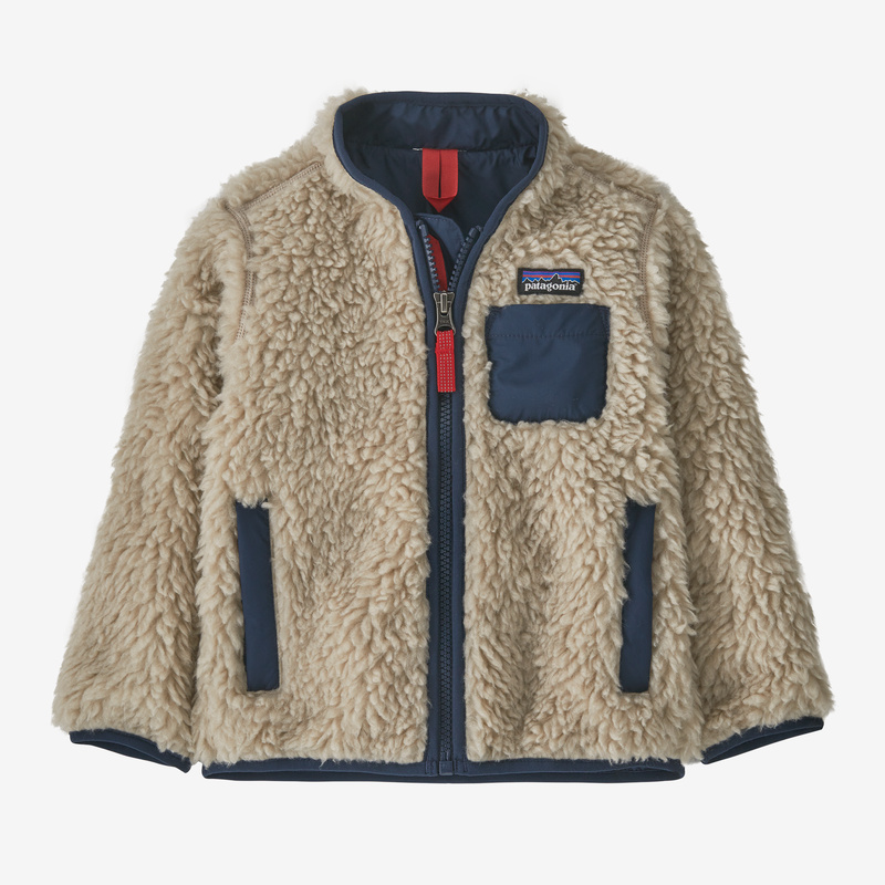 Patagonia Baby Retro-X® Fleece Jacket - Natural w/New Navy