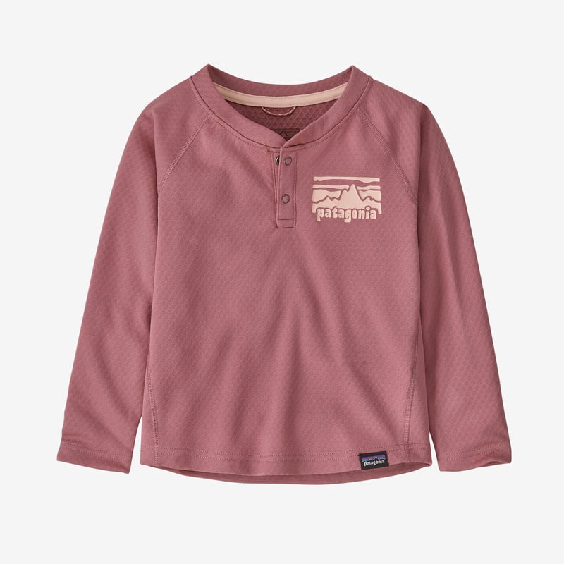 Patagonia Baby Capilene® Midweight Henley - Fitz Roy Rambler: Light Star Pink