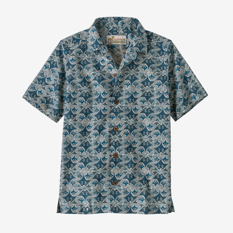 Patagonia Boys' Pataloha® Shirt - Ray Migration: Stone Blue