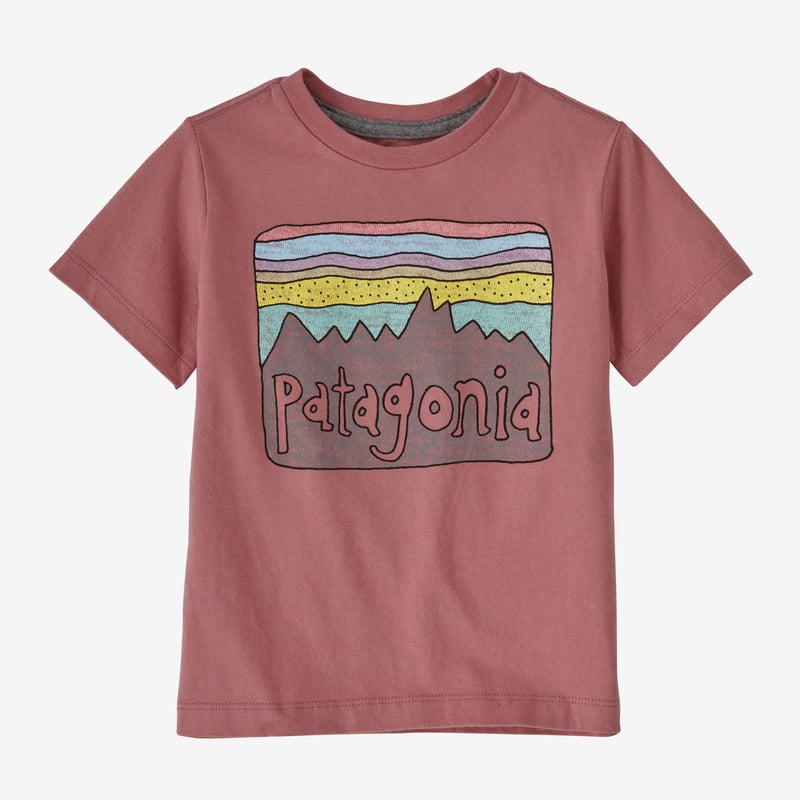Patagonia Baby Regenerative Organic Certified™ Cotton Fitz Roy Skies T-Shirt - Light Star Pink