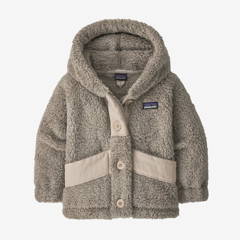 Patagonia Baby Los Gatos Fleece Button-Up Hoody - Furry Taupe