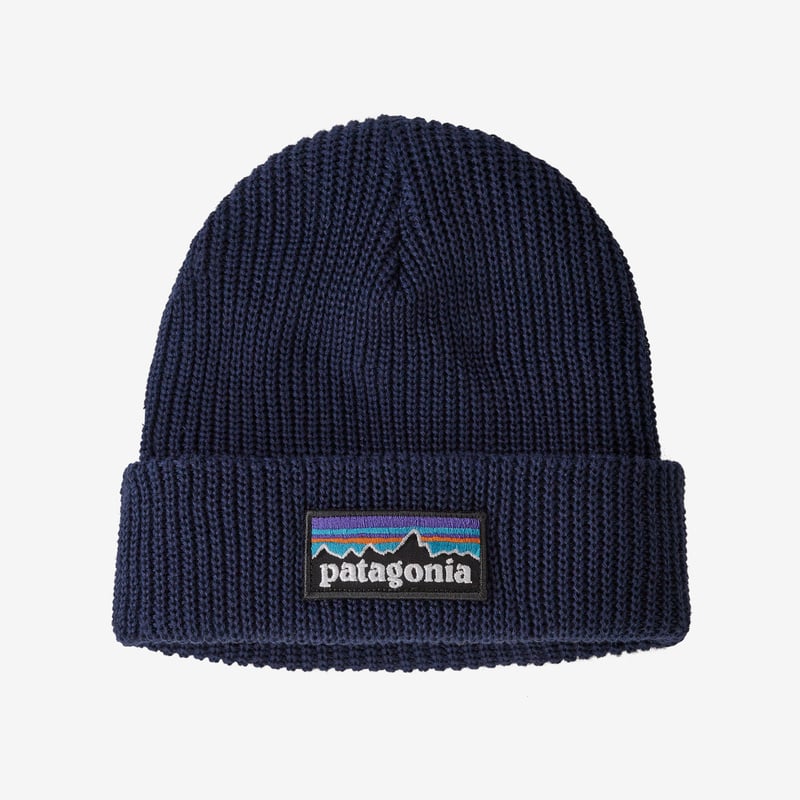 Patagonia Kids' Logo Beanie - P-6 Logo: New Navy