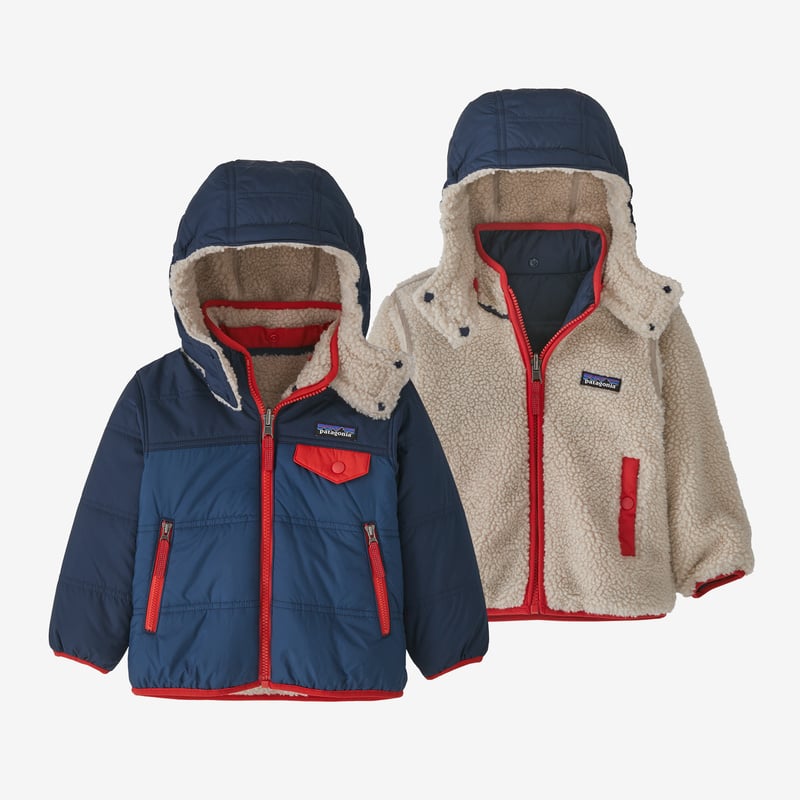 Patagonia Baby Reversible Tribbles Hoody - Stone Blue