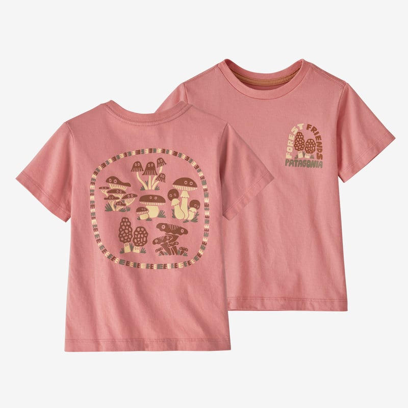Patagonia Baby Regenerative Organic Certified™ Cotton Graphic T-Shirt - Fungi Friends: Sunfade Pink