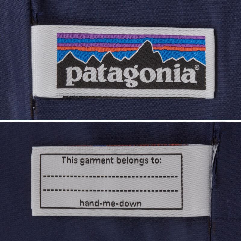 Patagonia Kids' Retro-X® Fleece Vest - Dark Natural w/Anacapa Blue