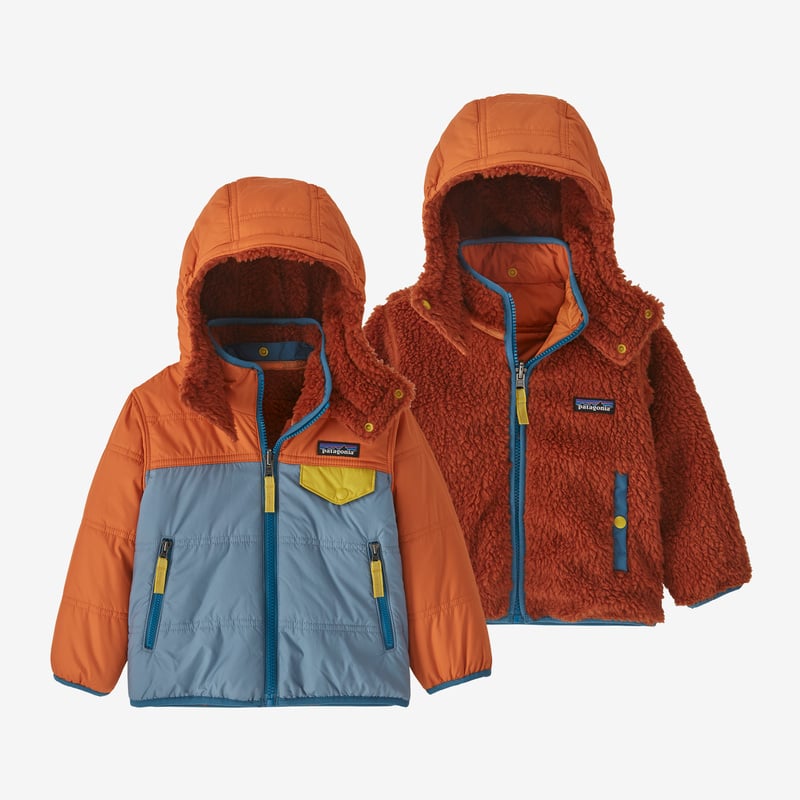 Patagonia Baby Reversible Tribbles Hoody - Light Plume Grey