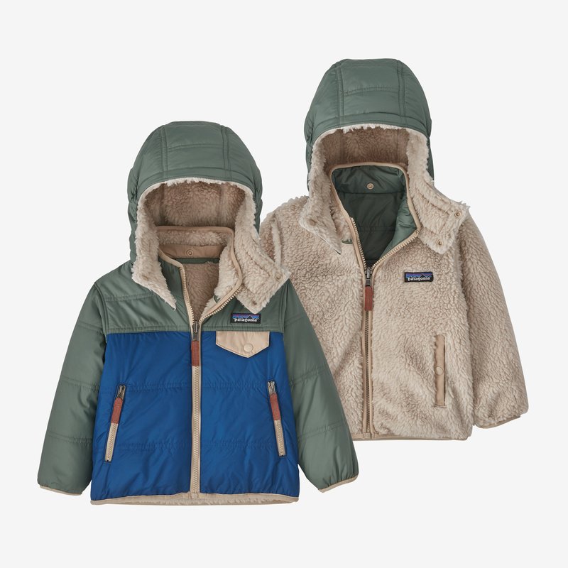 Patagonia Baby Reversible Tribbles Hoody - Superior Blue