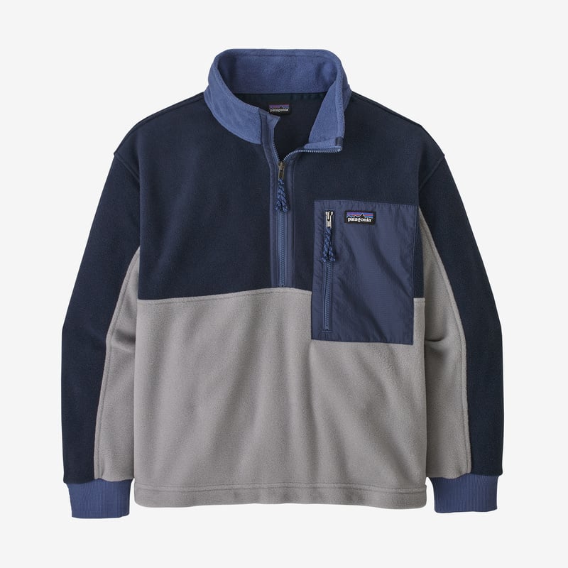 Patagonia Kids' Microdini 1/2-Zip Fleece Pullover - Salt Grey