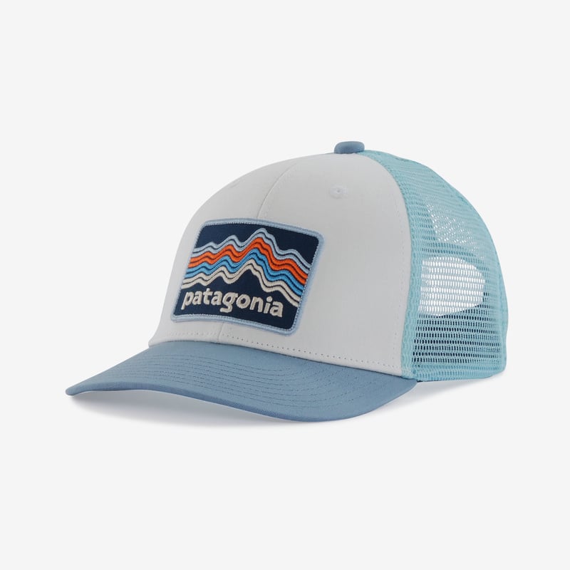 Patagonia Kids' Trucker Hat - Ridge Rise Stripe: Light Plume Grey