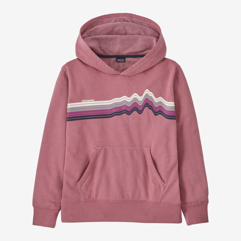 Patagonia Kids' Lightweight Graphic Hoody Sweatshirt - Ridge Rise Stripe: Light Star Pink