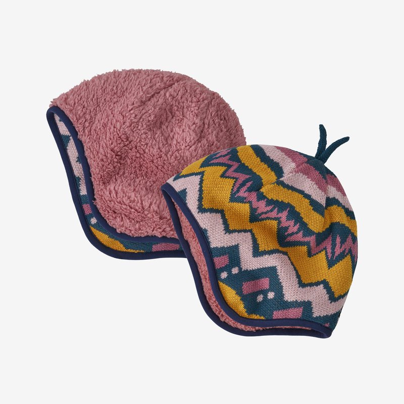 Patagonia Baby Reversible Beanie - Lofoten Geo Knit: Sound Blue