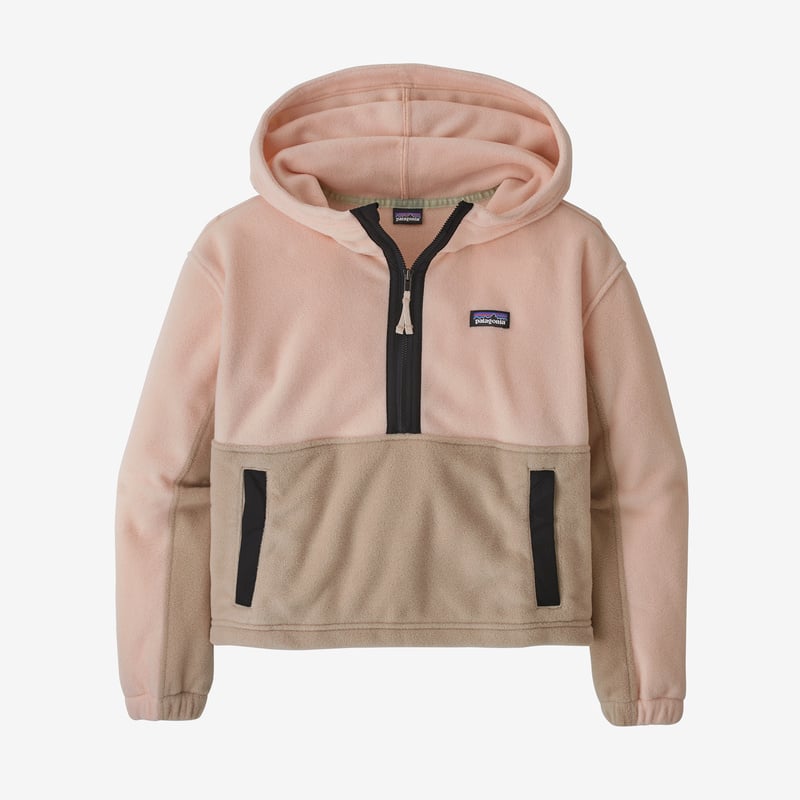 Patagonia Kids' Microdini Cropped Fleece Hoody Pullover - Cameo