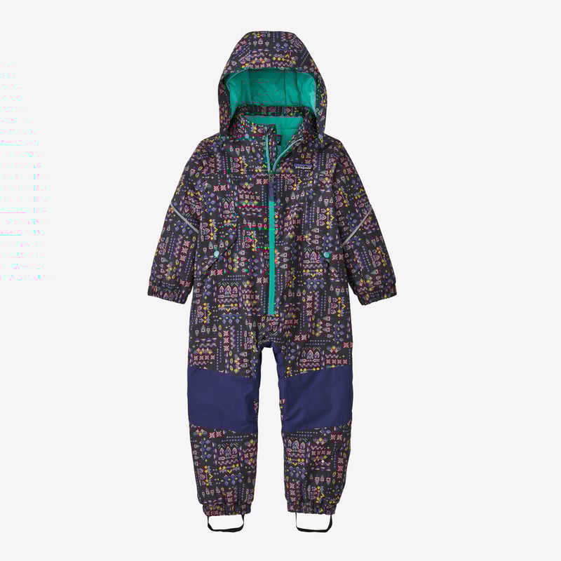 Patagonia Baby Snow Pile One-Piece - Wandering Woods: Ink Black