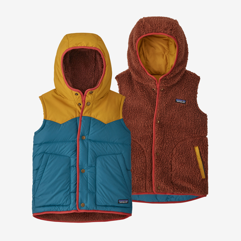 Patagonia Kids' Reversible Bivy Hoody Vest - Wavy Blue