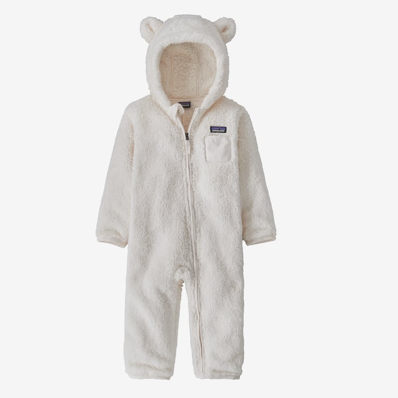 Patagonia Baby Furry Friends Bunting - Birch White