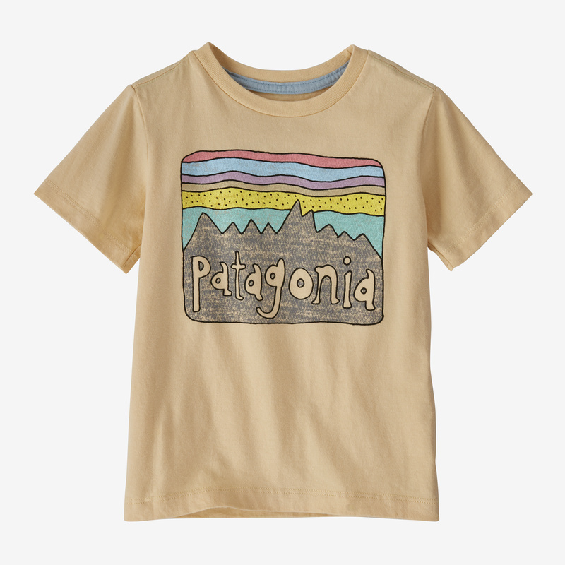 Patagonia Baby Regenerative Organic Certified™ Cotton Fitz Roy Skies T-Shirt - Oat White