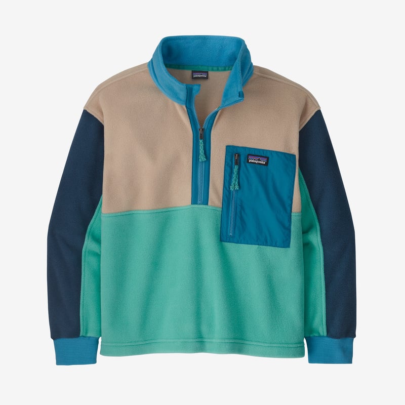 Patagonia Kids' Microdini 1/2-Zip Fleece Pullover - Fresh Teal