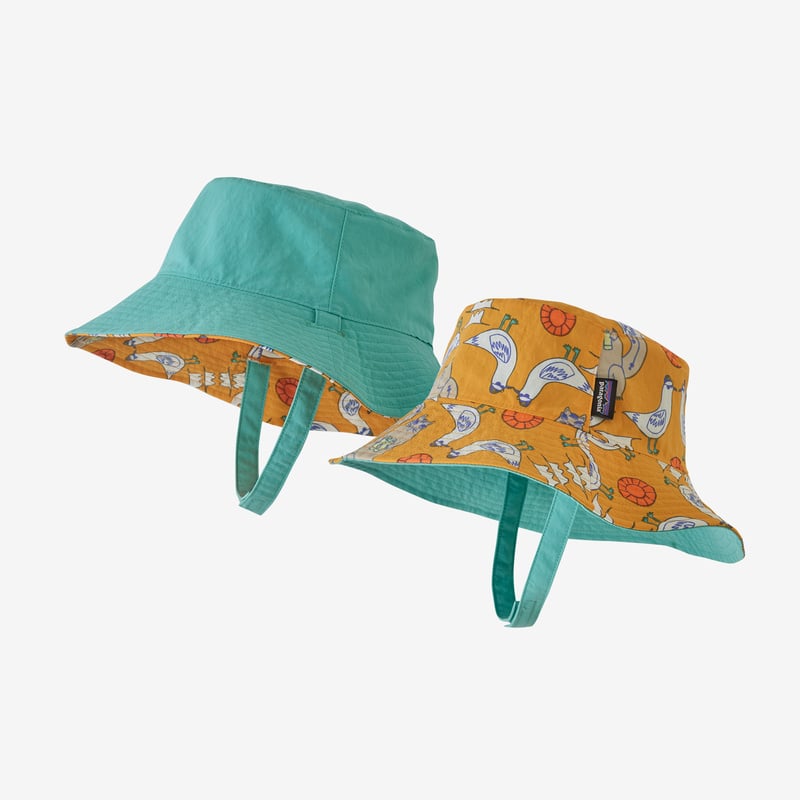 Patagonia Baby Sun Bucket Hat - Real Locals Multi: Saffron