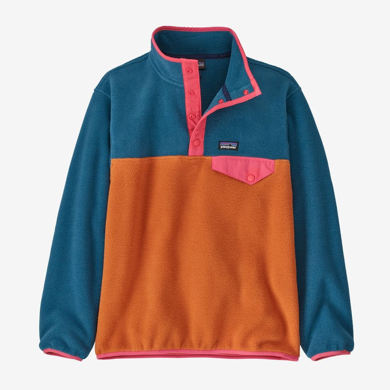 Patagonia Kids' Lightweight Synchilla® Snap-T® Fleece Pullover - Harmony Orange