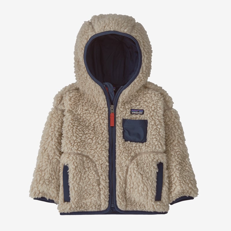 Patagonia Baby Retro-X® Fleece Hoody - Natural w/New Navy