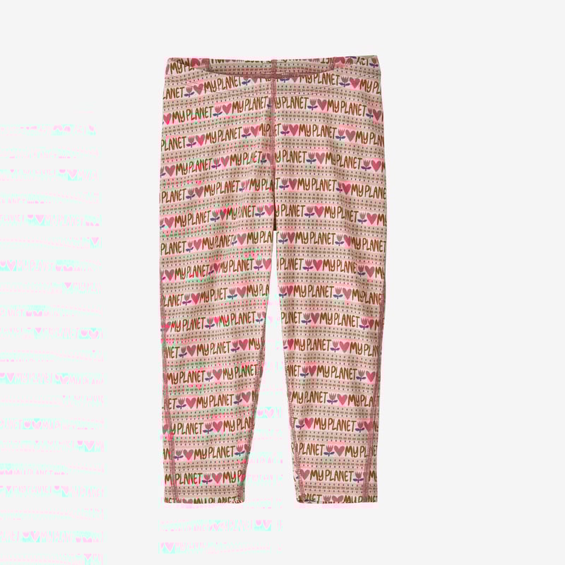 Patagonia Baby Capilene® Midweight Bottoms - Planet Hearts: Light Star Pink