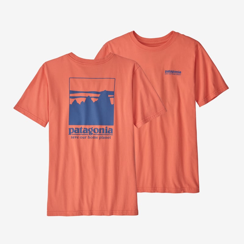 Patagonia Kids' Regenerative Organic Certified™ Cotton Graphic T-Shirt - Alpine Icon: Coho Coral