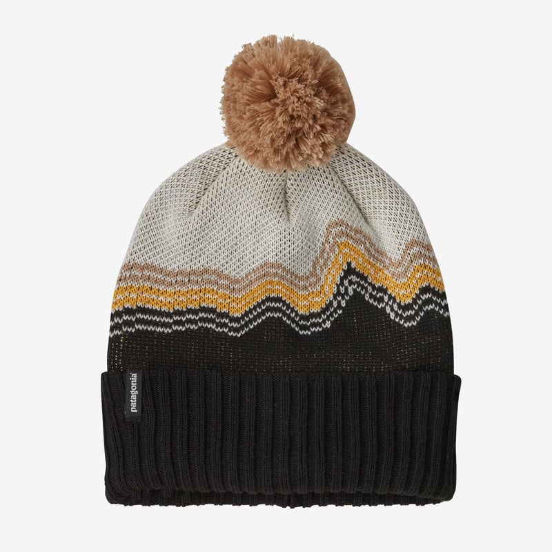Patagonia Kids' Powder Town Beanie - Ridge Rise Knit: Ink Black