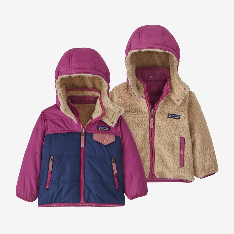 Patagonia Baby Reversible Tribbles Hoody - Sound Blue