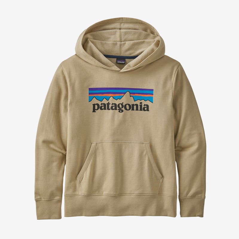 Patagonia Kids' Lightweight Graphic Hoody Sweatshirt - P-6 Logo: El Cap Khaki