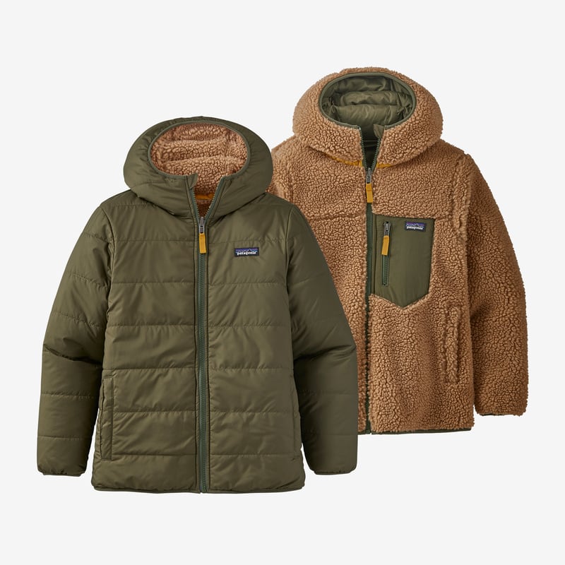 Patagonia Kids' Reversible Ready Freddy Hoody - Basin Green
