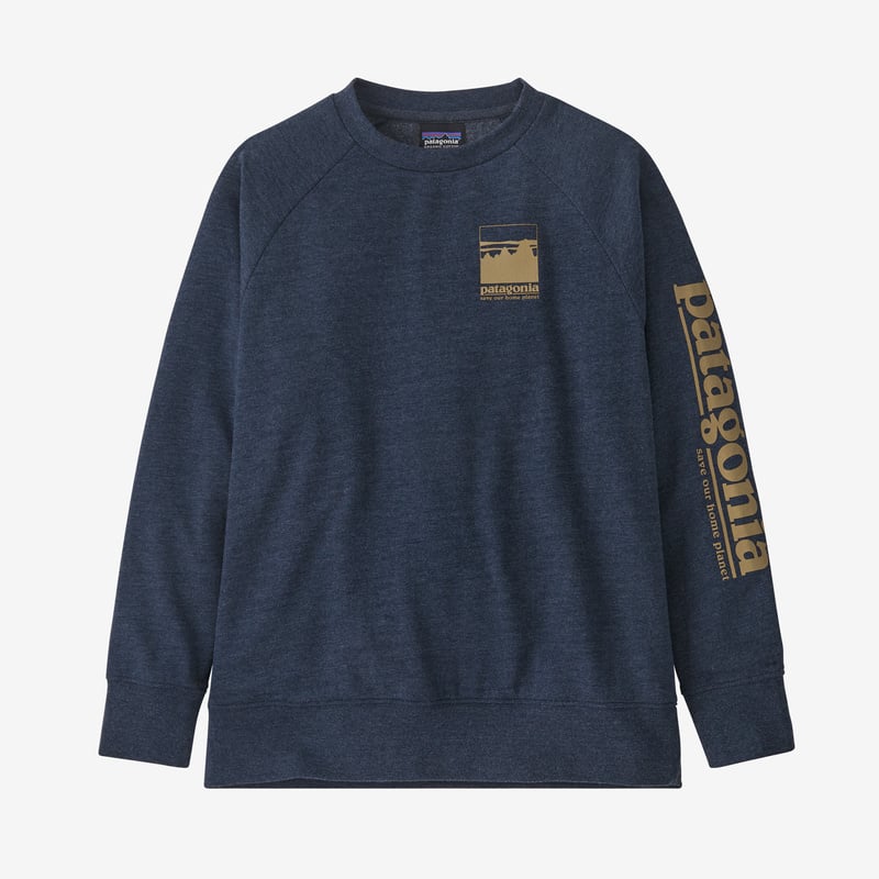 Patagonia Kids' Lightweight Crew Sweatshirt - Alpine Icon: New Navy