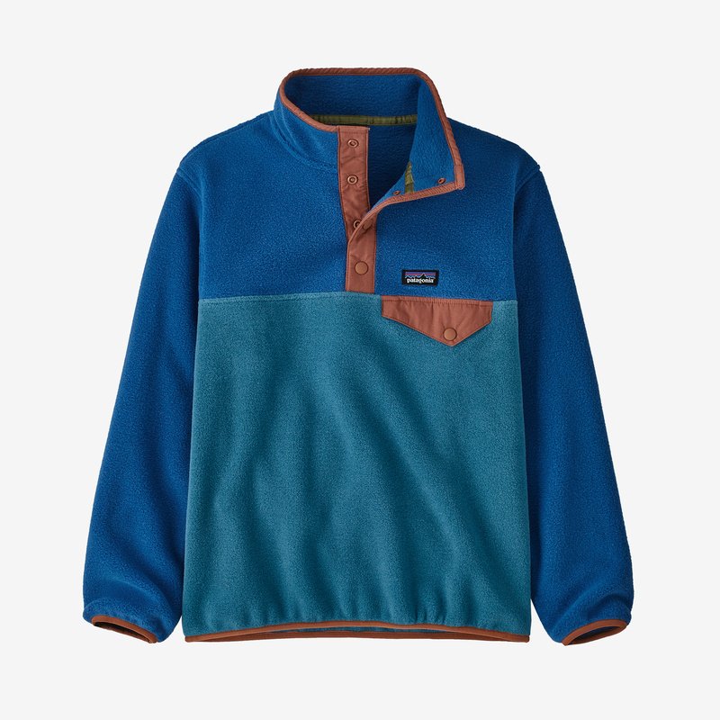 Patagonia Kids' Lightweight Synchilla® Snap-T® Fleece Pullover - Wavy Blue